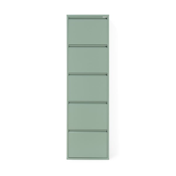 Sivozelená kovová výklopná skrinka na topánky 50x169x15 cm Billy – Spinder Design-image-3