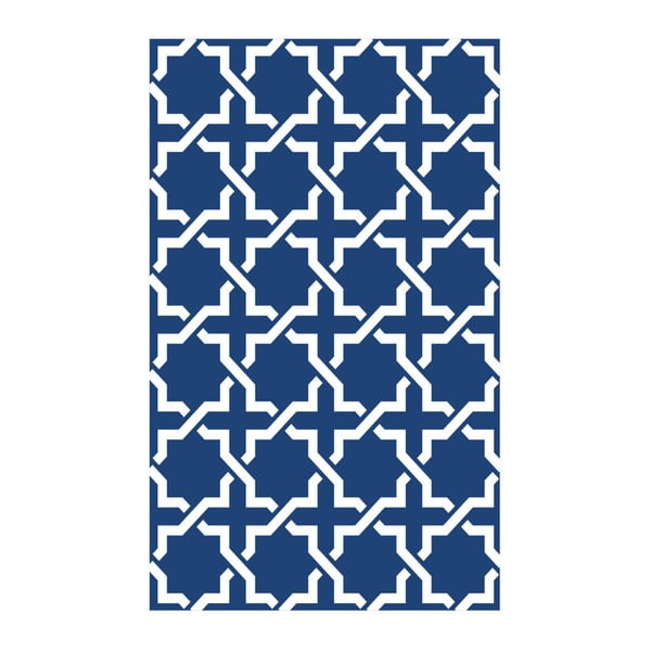 Modro-biely obojstranný koberec vhodný aj do exteriéru Green Decore Kula, 150 × 240 cm