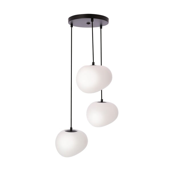 Čierno-biele závesné svietidlo ø 42 cm Stones – Candellux Lighting