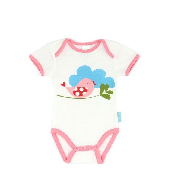 Detské body Little Birds s krátkym rukávom, 9 až 12 mesiacov