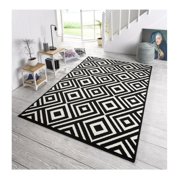 Čierno-biely koberec Zala Living Art, 140 × 200 cm-image-1