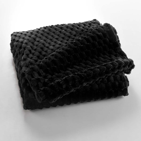 Čierna deka z mikroflanelu 125x150 cm Mini Frosty – douceur d'intérieur