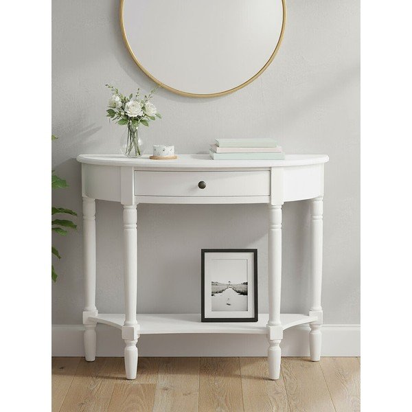 Biely konzolový stolík z borovicového dreva 32x93 cm Heritage – Premier Housewares-image-2