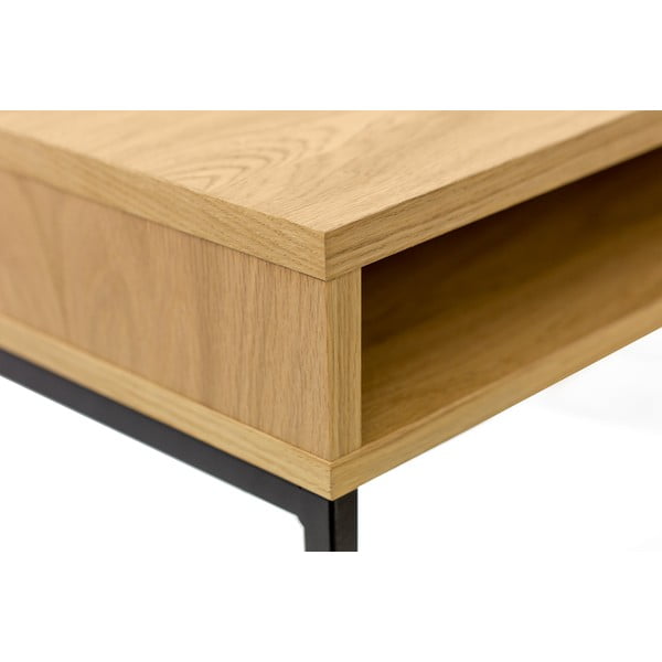 Pracovný stôl s doskou v dubovom dekore 35x100 cm Frame – Woodman-image-4