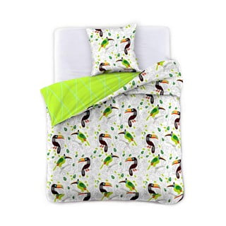 Obliečky z bavlneného saténu DecoKing Toucan, 200 x 220 cm