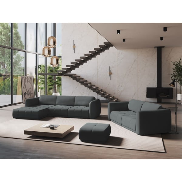 Tmavosivá rohová pohovka (ľavý roh) Hoku – Makamii-image-1