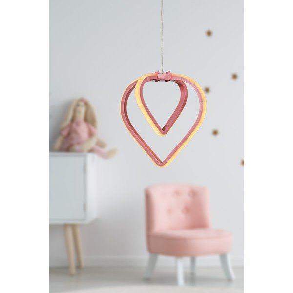 Ružové kovové LED závesné svietidlo ø 22 cm Sevinc – Squid Lighting-image-1