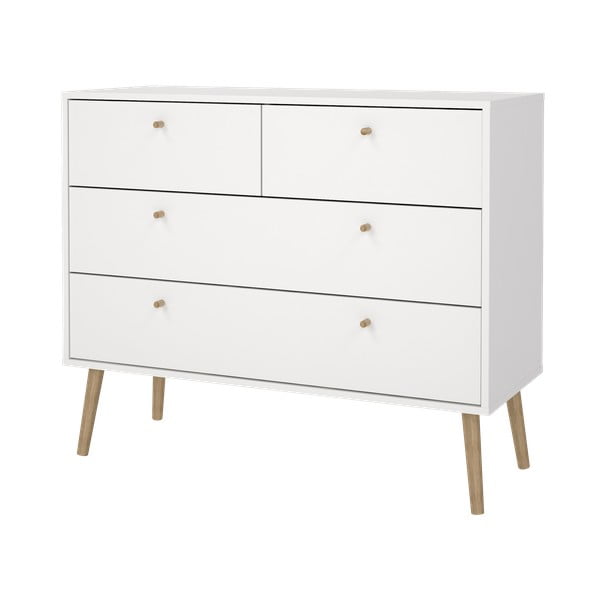 Biela nízka komoda 99x82 cm Bodo – Tvilum-image-3