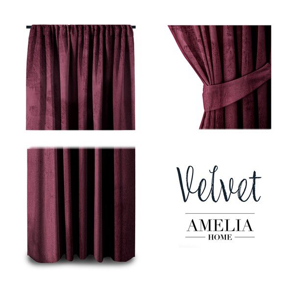 Fialový zamatový záves AmeliaHome Velvety, 245 x 140 cm-image-2
