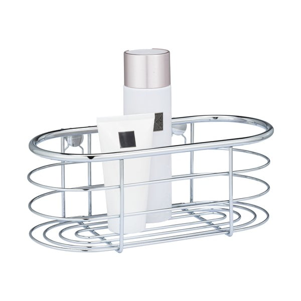 Strieborná sprchová polica Wenko Trestina, 26 x 11 cm