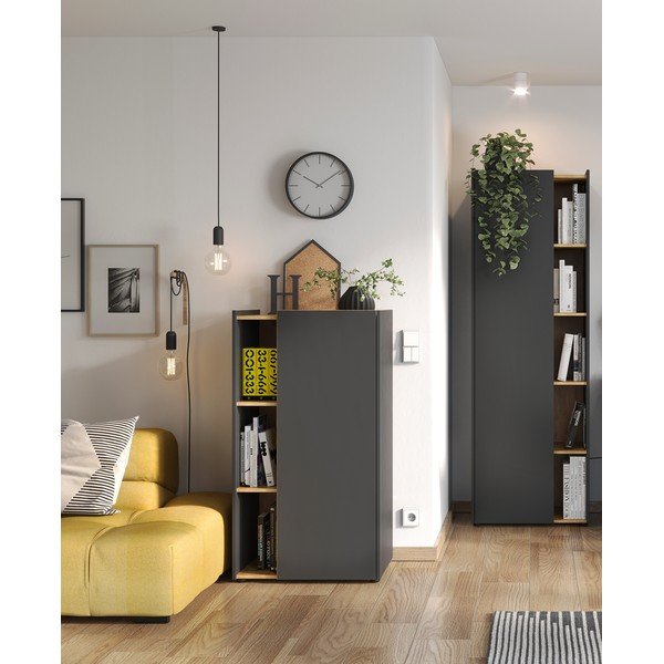 Čierno-hnedá skrinka Germania Austin, výška 115 cm-image-4