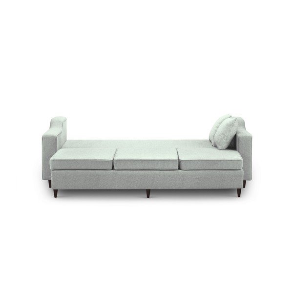 Svetlozelená trojmiestna rozkladacia pohovka s úložným priestorom Mazzini Sofas Narcisse-image-1