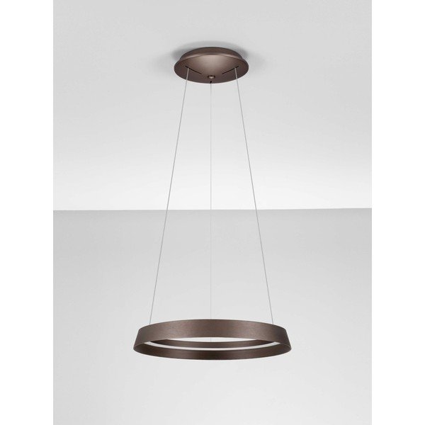 Hnedé hliníkové LED závesné svietidlo so stmievačom s tienidlom z akrylového skla ø 45 cm Ormi – Nova Luce-image-4