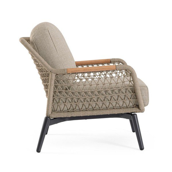 Svetlohnedé kovové záhradné kreslo Eulero – Bizzotto-image-4