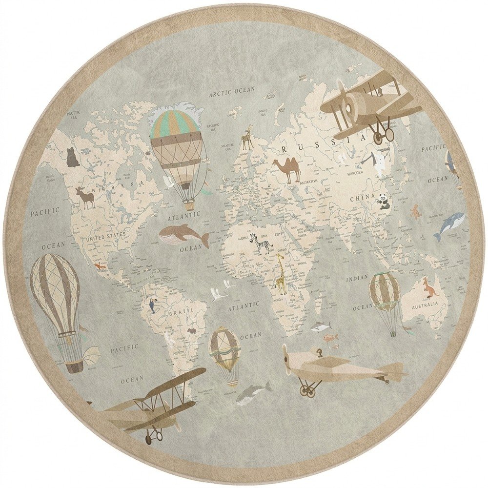 Prateľný detský hrací koberec ø100 cm Vintage World – Mila Home