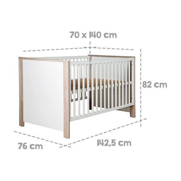 Postieľka v bielo-prírodnej farbe 70x140 cm Olaf – Roba-image-4