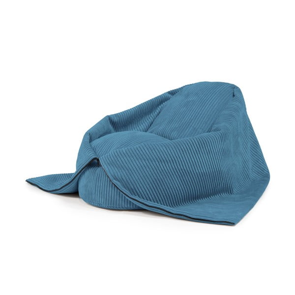 Modrý menčestrový detský sedací vak Cocoon 100 – SLOWDOWN