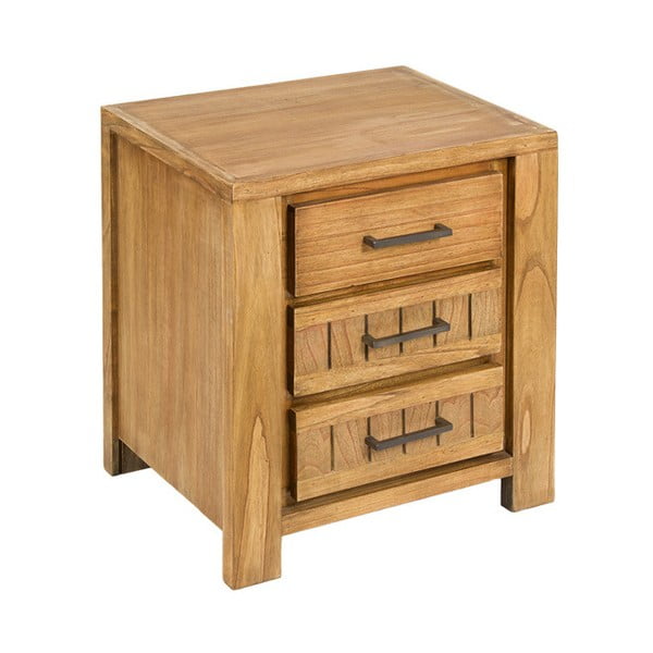 Nočný stolík s 3 zásuvkami z dreva mindi Santiago Pons Chicago