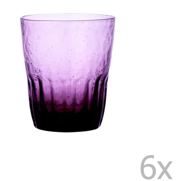 Set 6 pohárov Kinto DEW Tumbler Purple, 200ml