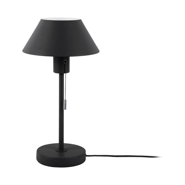 Čierna stolová lampa s kovovým tienidlom (výška 36 cm) Office Retro – Leitmotiv