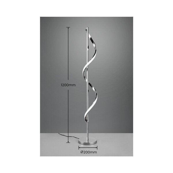 LED stmievateľná stojaca lampa v lesklo striebornej farbe (výška 120 cm) Isabel – Reality-image-4