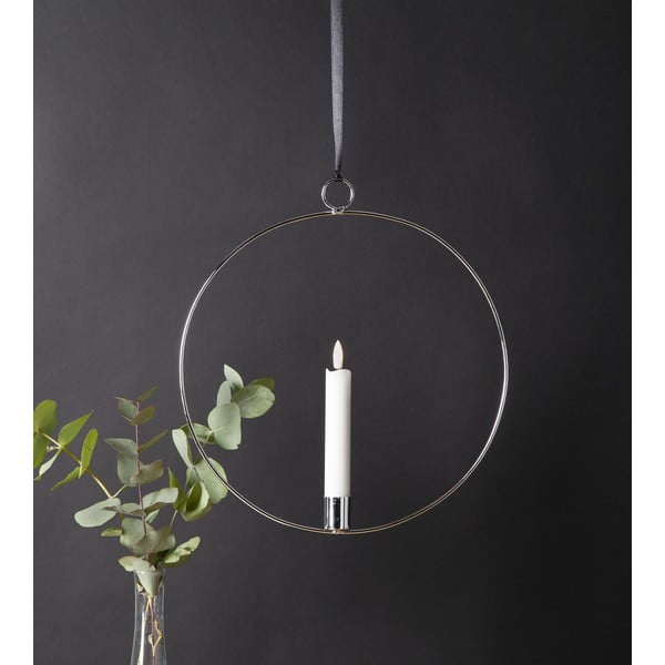 Svetelná dekorácia v striebornej farbe Flamme Ring – Star Trading-image-2