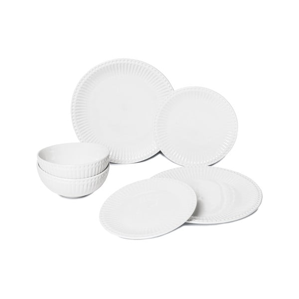 6-dielna súprava bieleho porcelánového riadu Bonami Essentials Purita