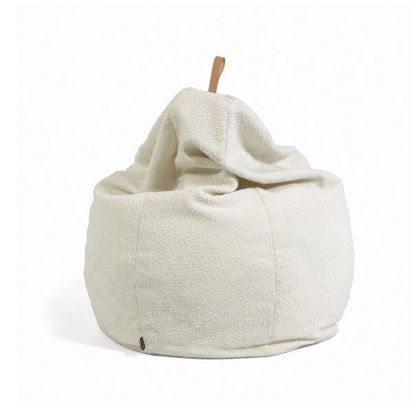 Biely sedací vak Kave Home Vicka, ø 70 cm-image-1