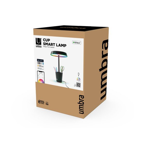 Matne čierna LED stolová lampa (výška  31 cm) Cup – Umbra-image-4