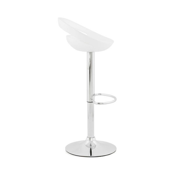 Biela nastaviteľná otočná barová stolička Kokoon Design Venus-image-1