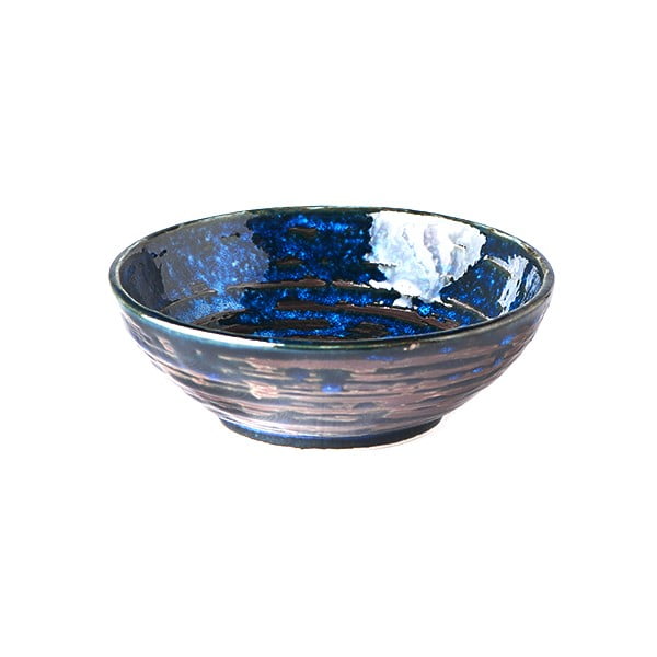 Modrá keramická malá miska MIJ Copper Swirl, ø 13 cm