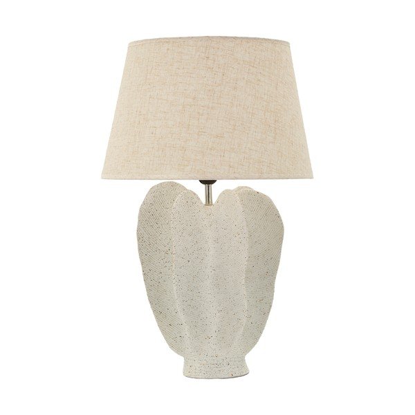 Krémovobiela stolová lampa s textilným tienidlom (výška  63 cm) Ester – Mauro Ferretti
