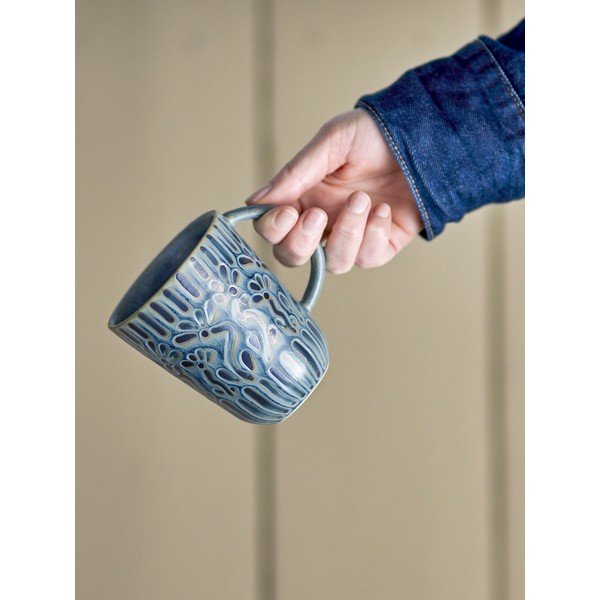 Modrý kameninový hrnček 150 ml Samsin – Bloomingville-image-1