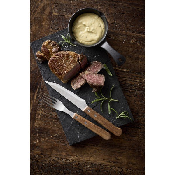 Antikoro steakové príbory v súprave 8 ks v striebornej farbe/v prírodnej farbe – Holm-image-1