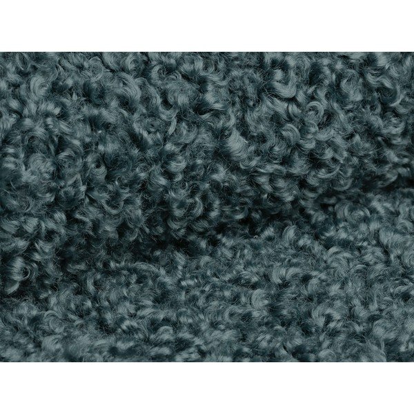 Taburet z textílie buklé v petrolejovej farbe Dia – Micadoni -image-2