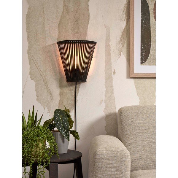 Čierne nástenné svietidlo Merapi – Good&amp;Mojo-image-4