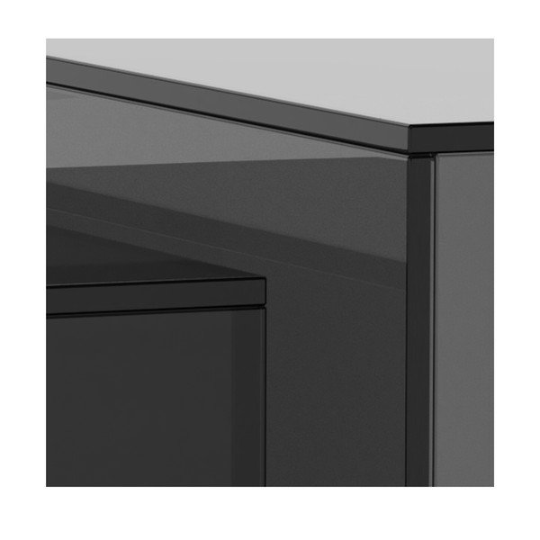 Sivé sklenené konferenčné stolíky v súprave 2 ks 50x50 cm Dice – Actona-image-1