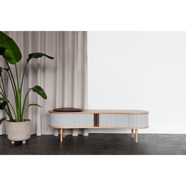 Hnedo-béžový TV stolík v dekore duba 140x40 cm Audacious – UMAGE-image-1