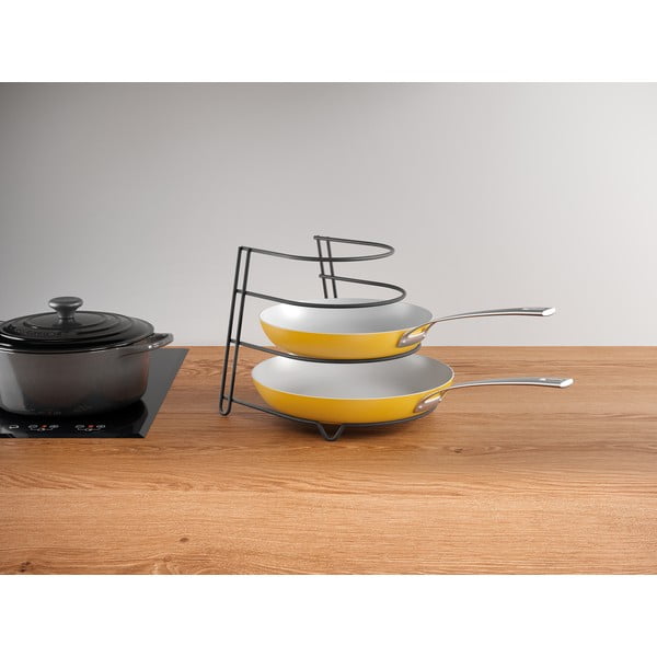 Čierny stojan na panvice Metaltex Canyon Lava-image-1