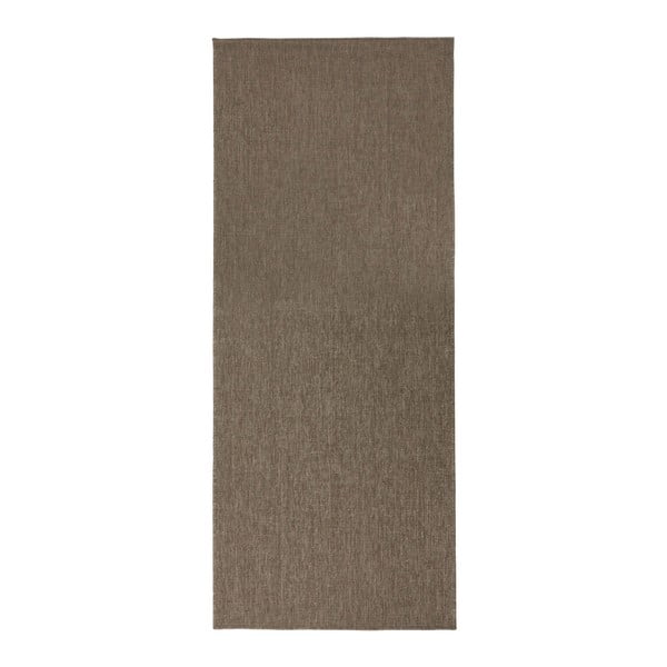 Hnedý obojstranný koberec Bougari Miami, 80 × 350 cm