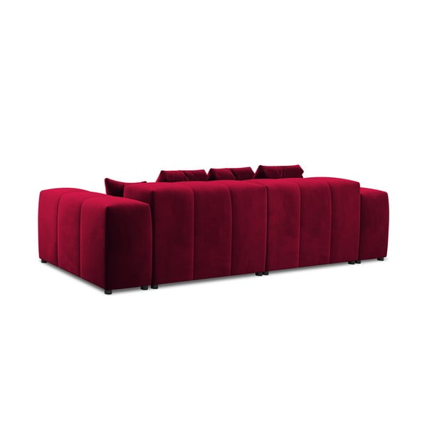 Červená zamatová pohovka 320 cm Rome Velvet - Cosmopolitan Design-image-4