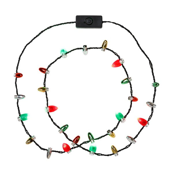 Vianočný náhrdelník s farebnými svetielkami Talking Tables