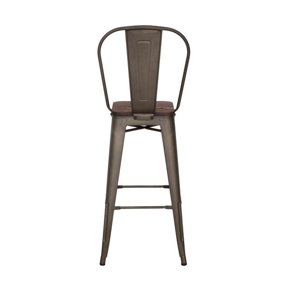 Sada 2 čiernych barových stoličiek Mauro Ferretti Detroit, výška 115 cm-image-2