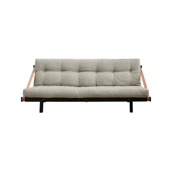 Rozkladacia pohovka s ľanovým poťahom Karup Design Jump Black/Linen