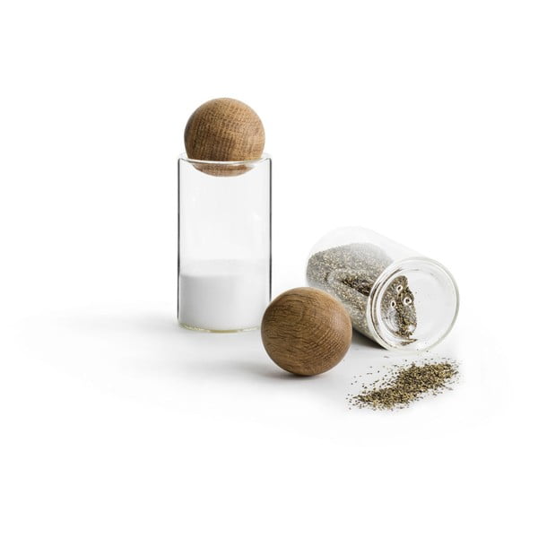 Soľnička a korenička Sagaform Oval Oak-image-1
