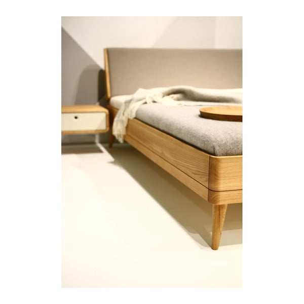 Dvojlôžková posteľ z masívneho dubového dreva Javorina Direct, 160 × 200 cm-image-1