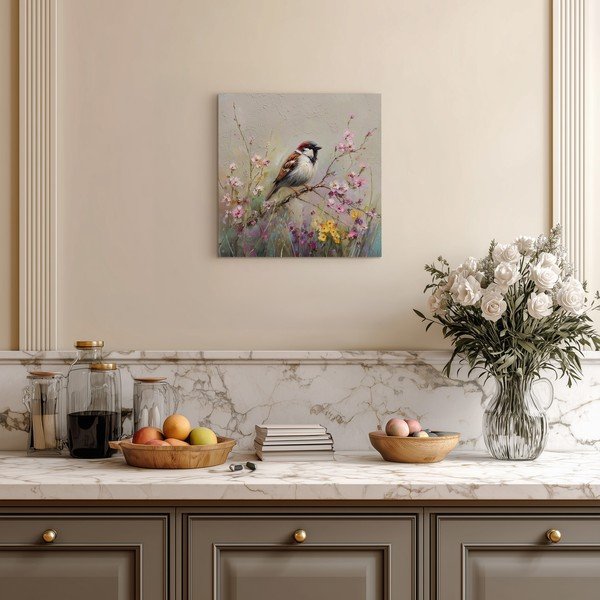 Tlačený obraz na plátne 32x32 cm Sparrow – Styler-image-1