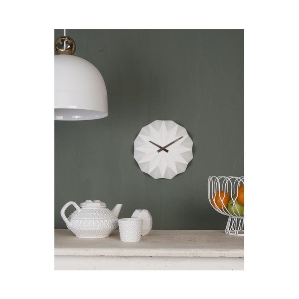 Biele nástenné hodiny Karlsson Origami Ceramic-image-2