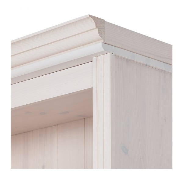 Biela TV zostava z borovicového dreva 140x223 cm Anita – Støraa-image-1