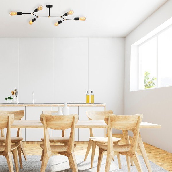 Čierne stropné svietidlo 48x95 cm Sparrow – Opviq lights-image-1